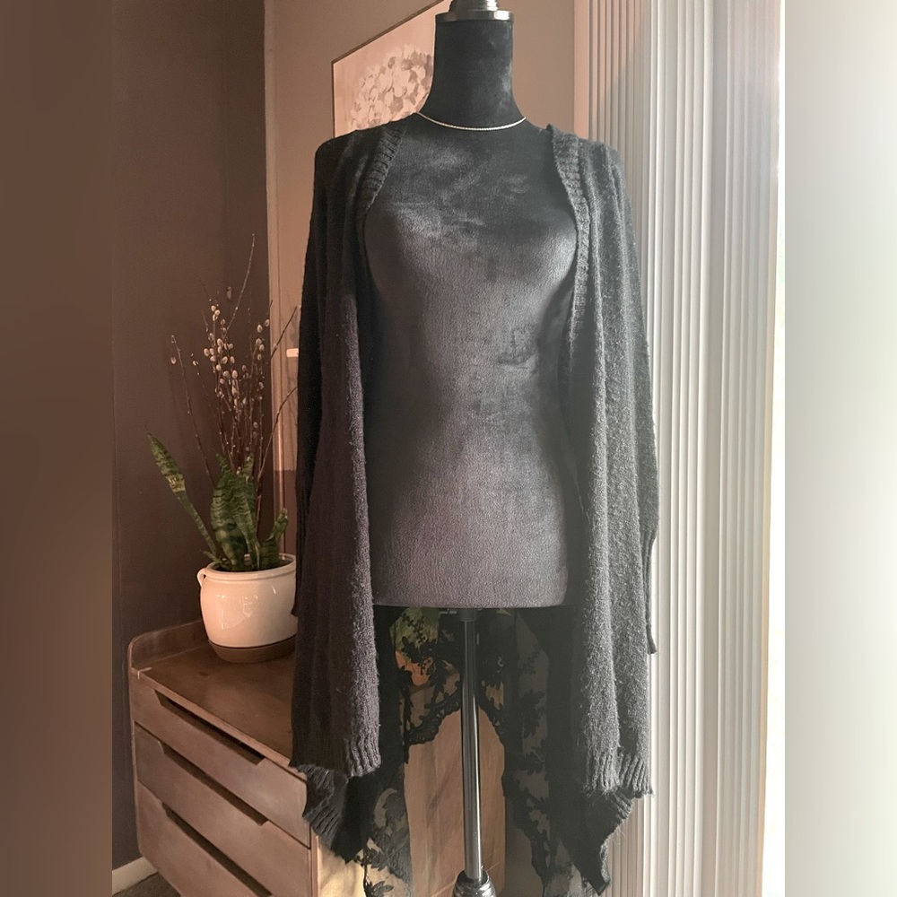 Rue21 Open-face Cardigan with lace bottom